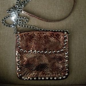 Gold crossbody bag
